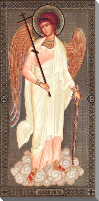 Картины на пластике, пеноркартоне The image of the icon of the Guardian angel