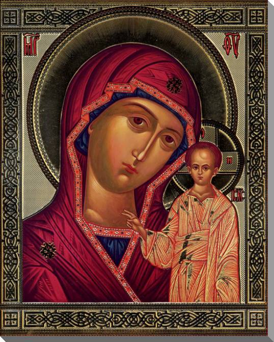 Картины на пластике, пеноркартоне The Kazan icon of the Mother of God
