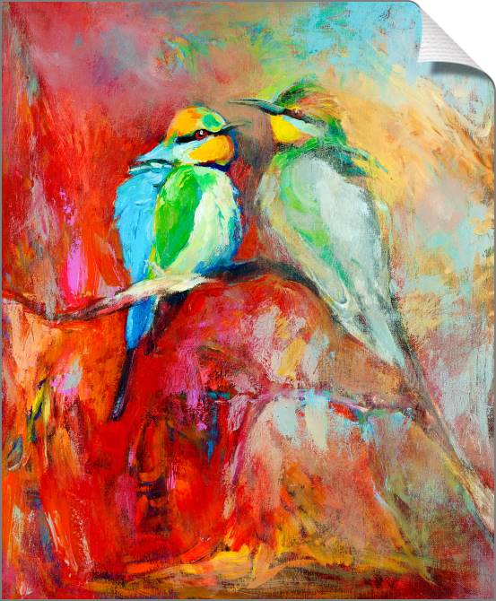 Купить и печать на заказ Картины на холсте Красочные птицы