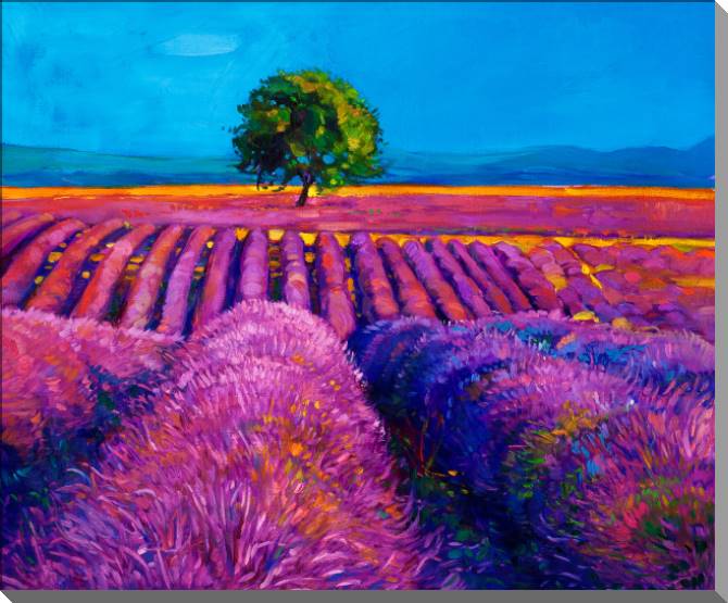 Картины на пластике, пеноркартоне Lavender field
