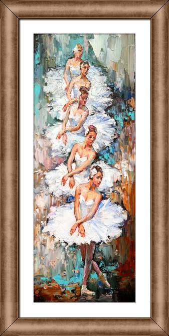 Купить и печать на заказ Картины в рамке, багете Балерины в танце