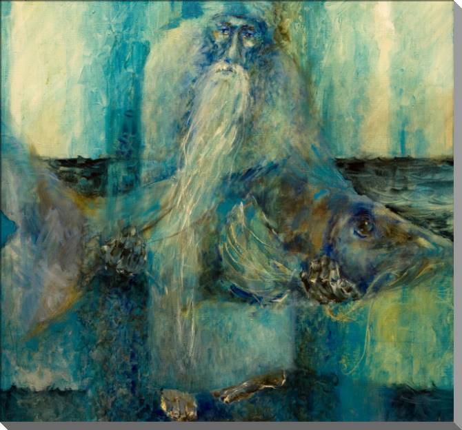 Картины на пластике, пеноркартоне The old man and the fish