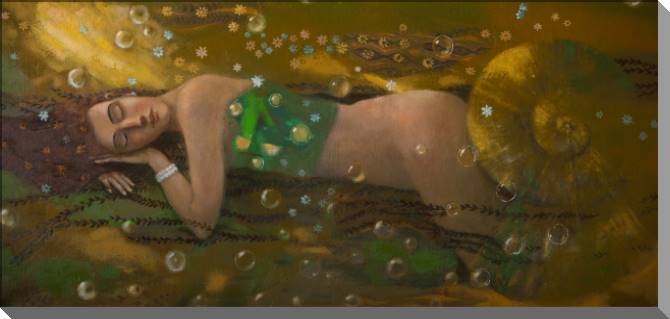 Картины на пластике, пеноркартоне Sleeping mermaid