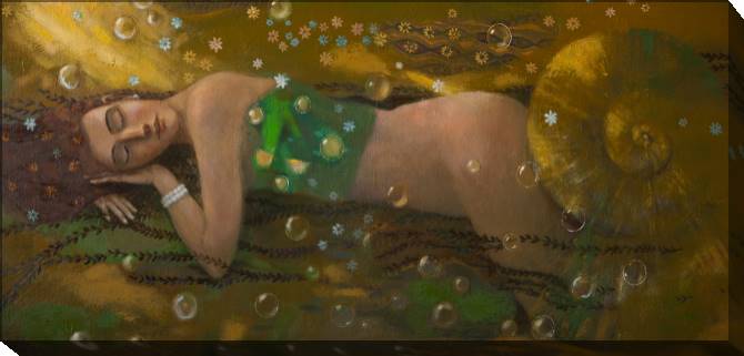 Купить и печать на заказ Картины на холсте Спящая русалка