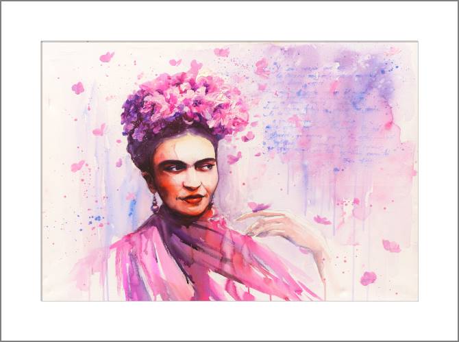 Картины, фото с паспарту Frida art