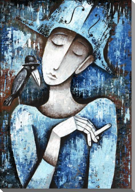 Картины на пластике, пеноркартоне Harlequin and Raven