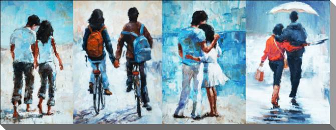 Картины на пластике, пеноркартоне Couples