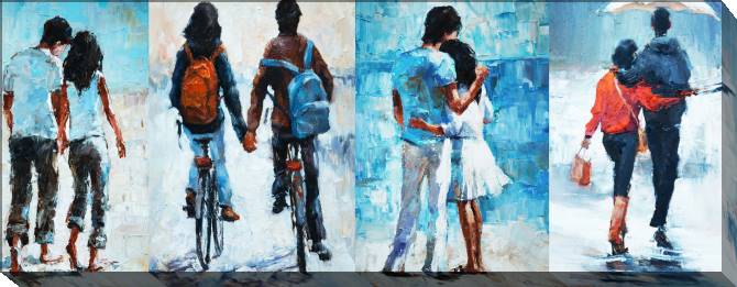 Купить и печать на заказ Картины на холсте Влюбленные пары