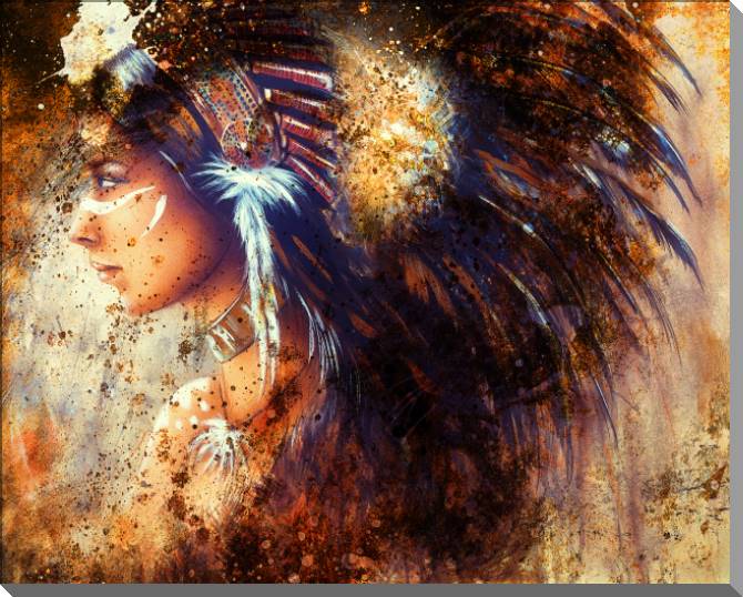 Картины на пластике, пеноркартоне Art Indian woman