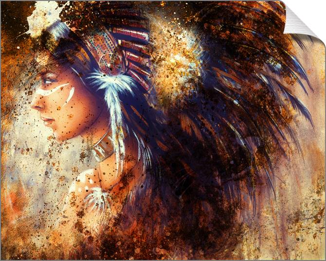 Купить и печать на заказ Картины на холсте Арт индийская женщина