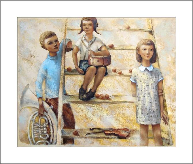 Купить и печать на заказ Картины, фото с паспарту Арт дети
