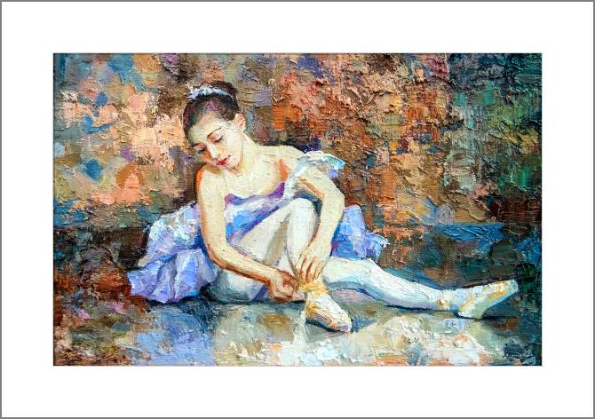 Paintings, photos from Passepartout Young ballerina oil painting