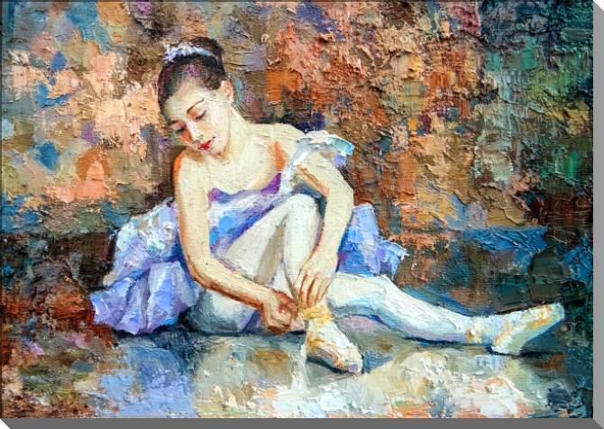 Картины на пластике, пеноркартоне Young ballerina oil painting