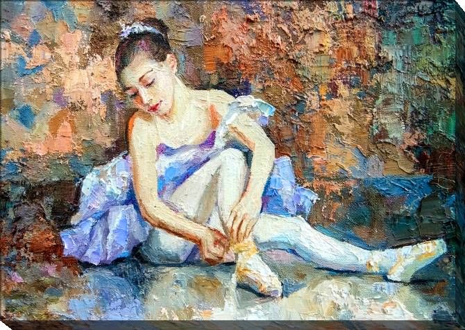 Paintings on canvas Young ballerina oil painting