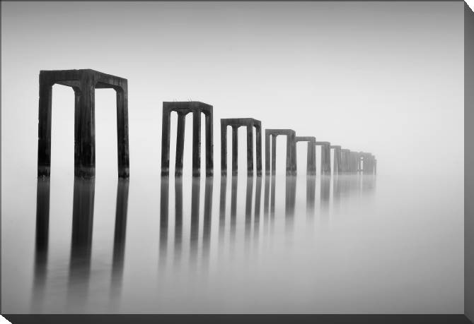 Картины на холсте Pier black and white photo