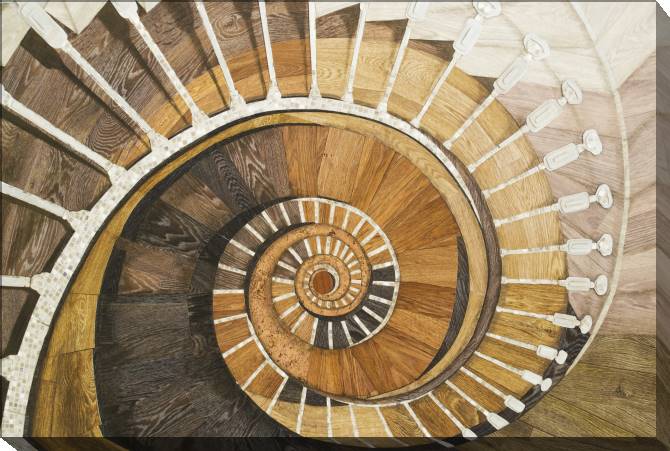 Картины на холсте Abstract spiral staircase