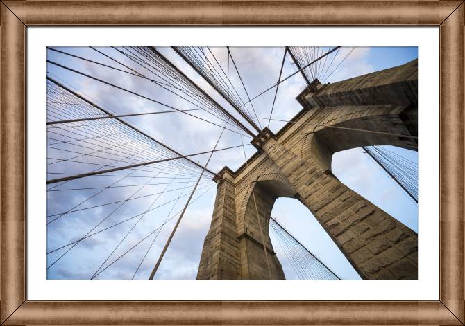 Купить и печать на заказ Картины в рамке, багете Элемент Бруклинского  моста