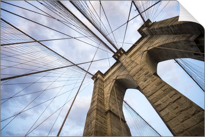 Купить и печать на заказ Картины на холсте Элемент Бруклинского  моста