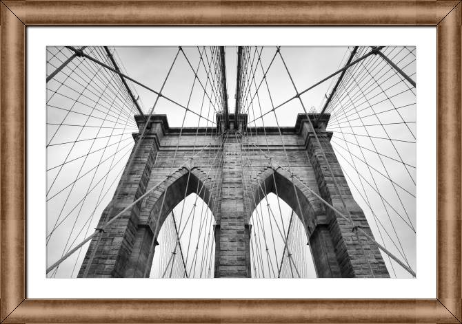 Купить и печать на заказ Репродукции картин Бруклинский мост Нью-Йорка