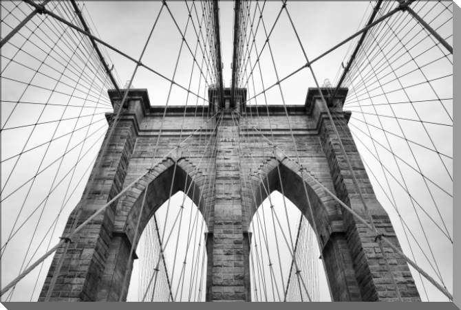 Картины на пластике, пеноркартоне Brooklyn bridge new York