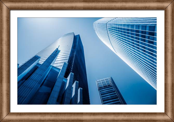 Купить и печать на заказ Картины в рамке, багете Офисное здание Шанхая