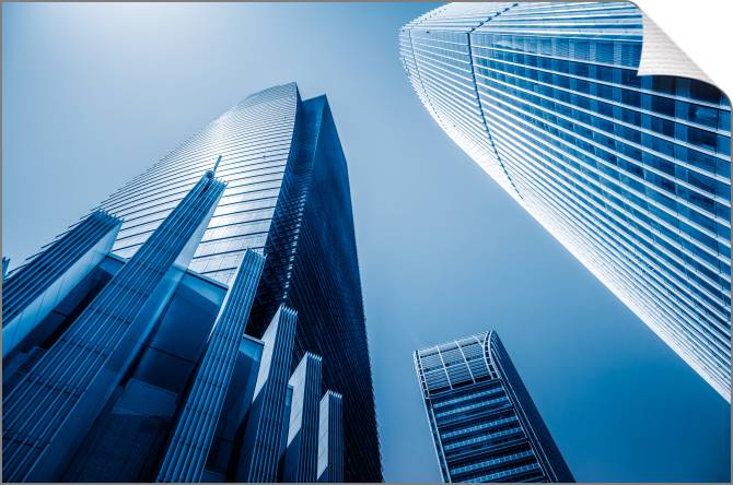 Купить и печать на заказ Картины на холсте Офисное здание Шанхая