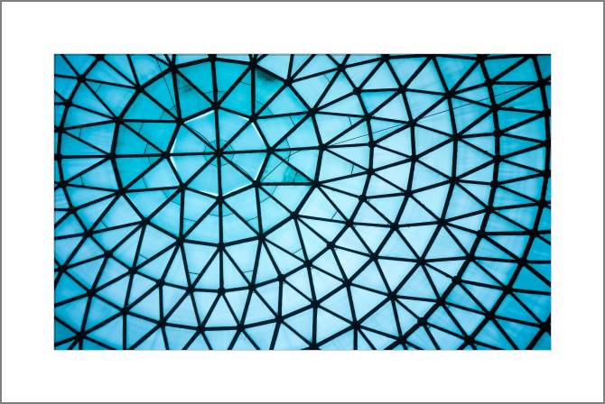 Paintings, photos from Passepartout The curved blue glass roof