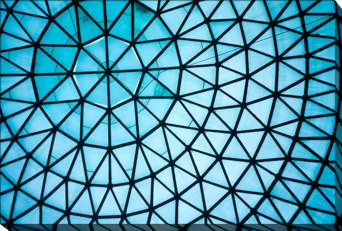 Картины на холсте The curved blue glass roof