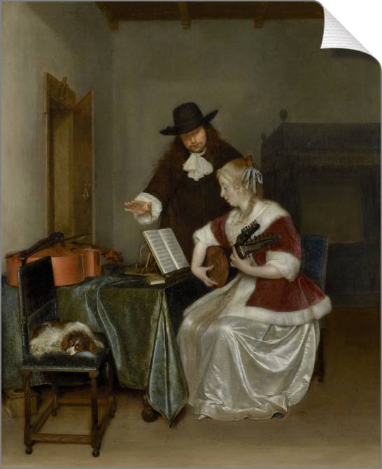 Купить и печать на заказ Картины на холсте Урок музыки 