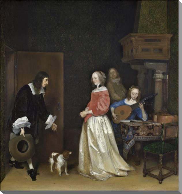 Картины на пластике, пеноркартоне The visit of the plaintiff (Gerard Ter Borch)