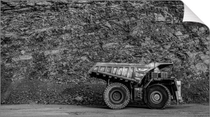 Купить и печать на заказ Картины на холсте Самосвал в угольной шахте