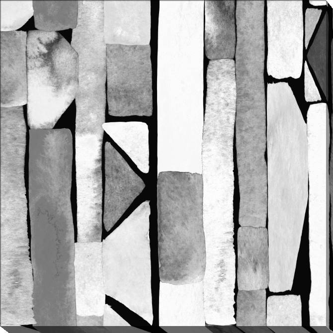 Paintings on canvas Black and white geometric watercolor