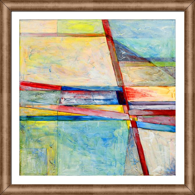 Купить и печать на заказ Картины в рамке, багете Цветные линии абстракция