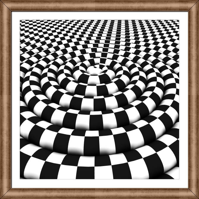 Купить и печать на заказ Картины в рамке, багете Геометрический оп-арт