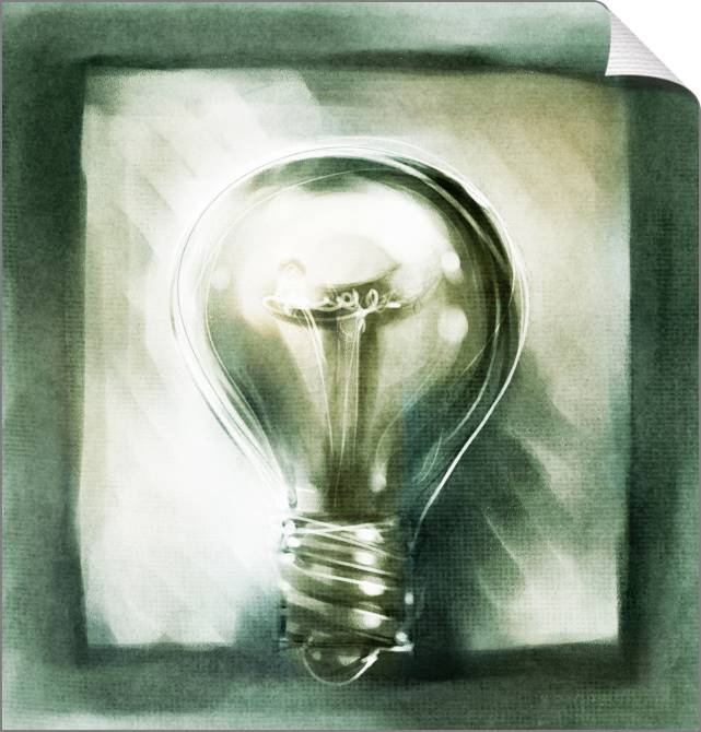 Купить и печать на заказ Картины на холсте Лампочка