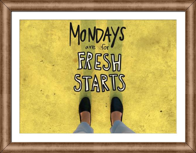 Купить и печать на заказ Картины в рамке, багете Понедельники