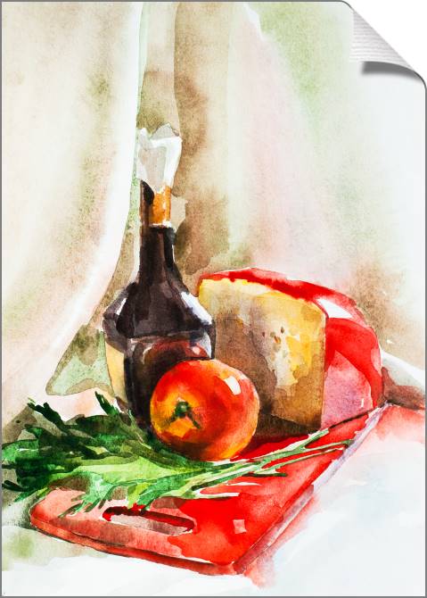 Купить и печать на заказ Картины на холсте Натюрморт с красными предметами