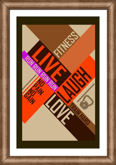 Купить и печать на заказ Картины в рамке, багете Мотивация в ретро стиле