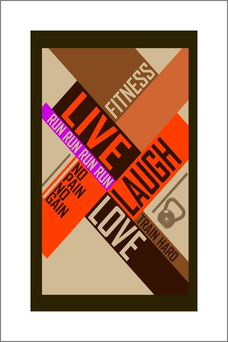 Купить и печать на заказ Картины, фото с паспарту Мотивация в ретро стиле