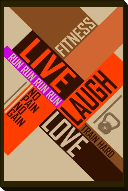 Paintings on canvas Motivation in retro style