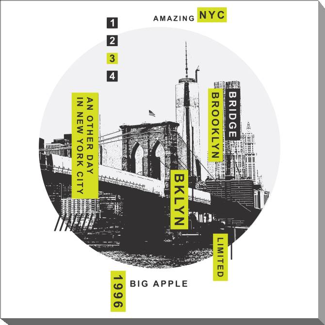 Картины на холсте Brooklyn typography