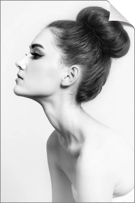 Купить и печать на заказ Картины на холсте Девушка с пучком