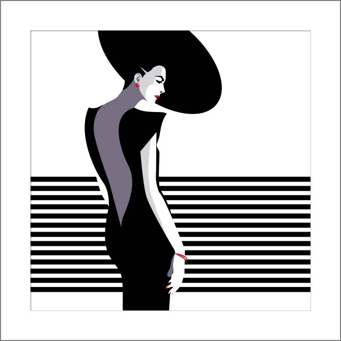 Paintings, photos from Passepartout Stylish woman graphics