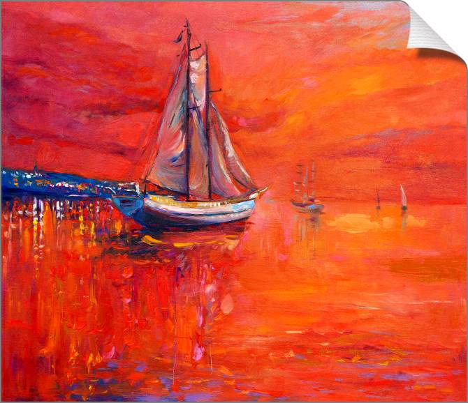 Купить и печать на заказ Картины на холсте Закат над океаном