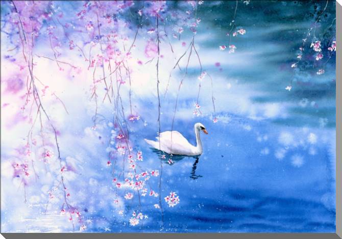 Paintings on plastic, foam cardboard A series of watercolor to небе_1