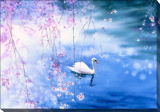 Paintings on canvas A series of watercolor to небе_1