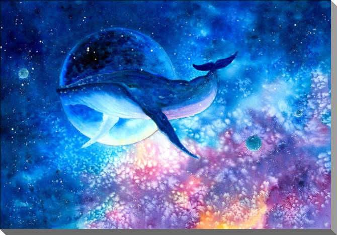 Paintings on plastic, foam cardboard A series of watercolor to небе_3