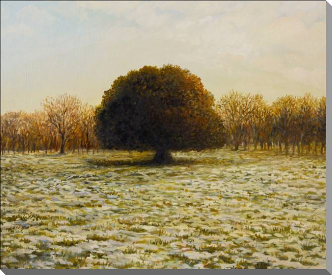 Paintings on plastic, foam cardboard Series the landscape in warm тонах_2