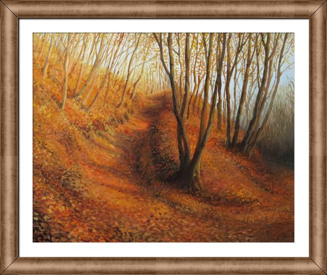 Купить и печать на заказ Картины в рамке, багете Лесная тропа