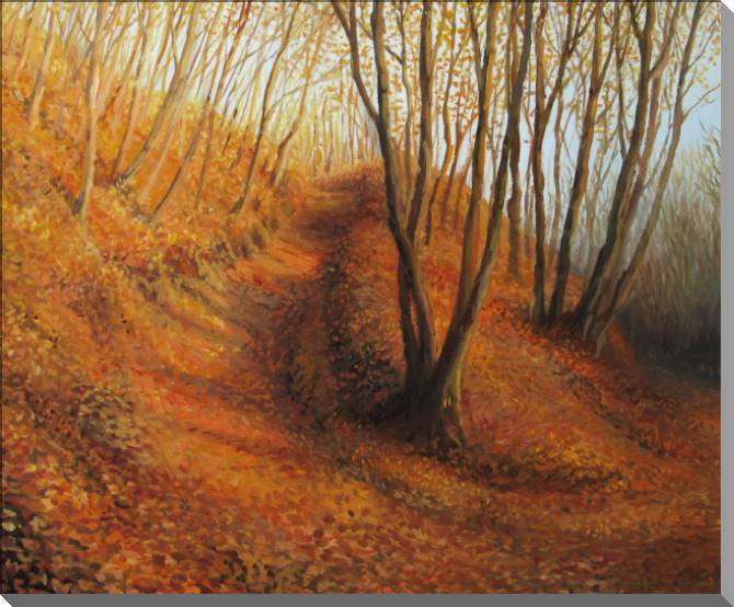 Paintings on plastic, foam cardboard Series the landscape in warm тонах_4